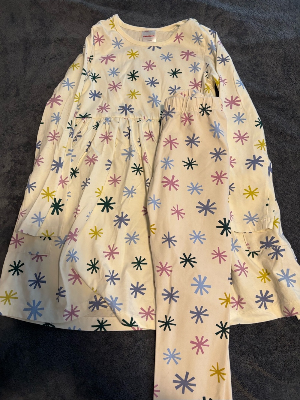 Hanna Andersson Multicolored Snowflake Dress and Legging Set